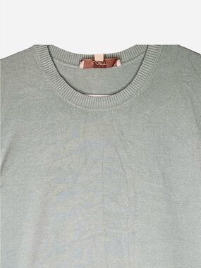 LOFT Green Ribbed Crew Neck Knit Sweater Medium